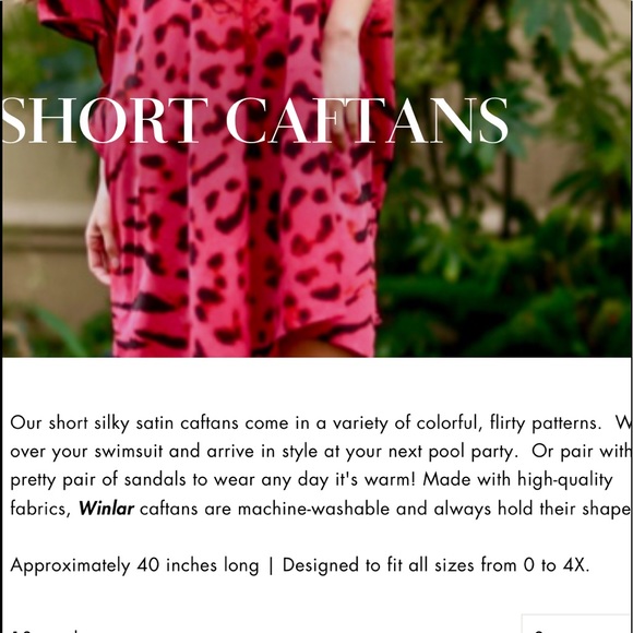 🌹NWT WINLAR GYPSY RED ROYAL SATIN CHARMEUSE COVERUP/ CAFTAN - Picture 5 of 10